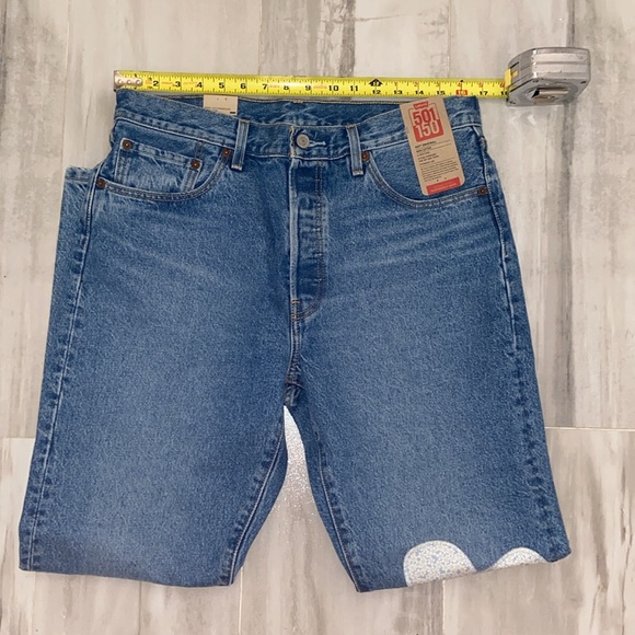 Levi’s 150 Yr. Ann. 501, Heart Patchwork Embroider (2022), 32x30, NWT $149 MSRP - Picture 4 of 13